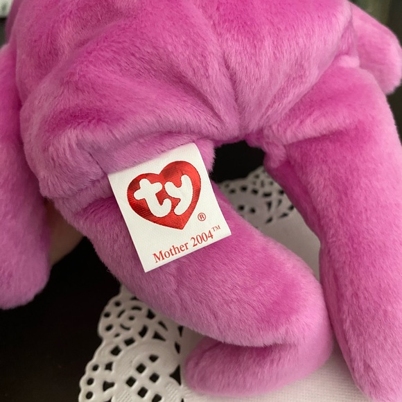💐 “MOTHER” RETIRED TY BEANIE BABY BEAR. DATED 2004! MINT WITH MINT TAGS! - Picture 6 of 7